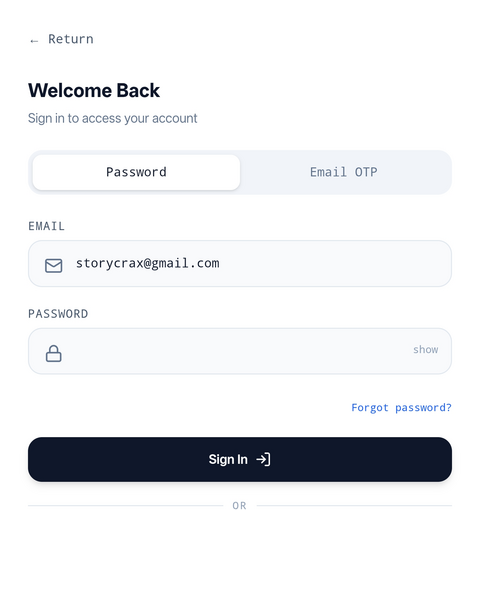 Likhtam PIN & biometric quick unlock screen