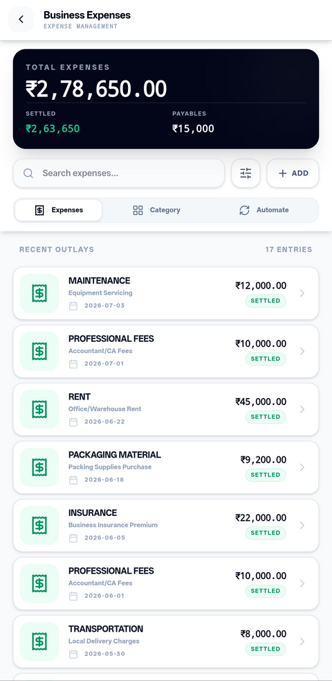 Likhtam Expense tracking with budgets screen